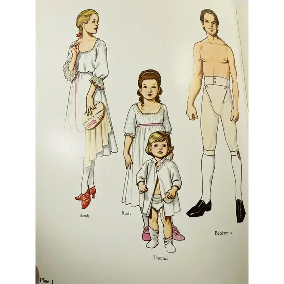 American Family of the Colonial Era  Kids Paper Dolls Tom Tierney UNCUT Vintage - Picture 5 of 12